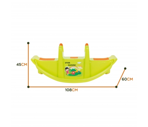 WOOPIE Bujak Wieloosobowy STAR Huśtawka Równoważna Zielona