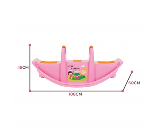 WOOPIE Bujak Wieloosobowy STAR Huśtawka Równoważna Różowa