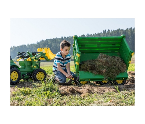 Rolly Toys rollyMulti Trailer -  Przyczepa Wywrotka Rolly Multi John Deere 3 osiowa