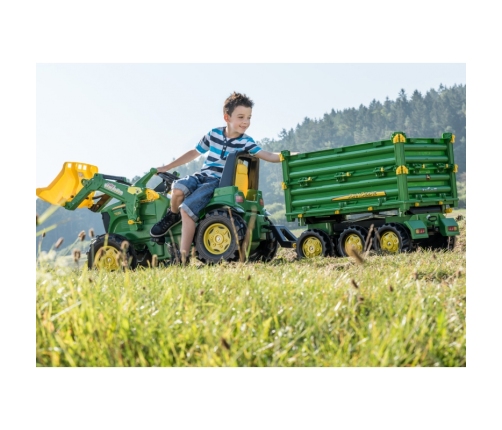 Rolly Toys rollyMulti Trailer -  Przyczepa Wywrotka Rolly Multi John Deere 3 osiowa