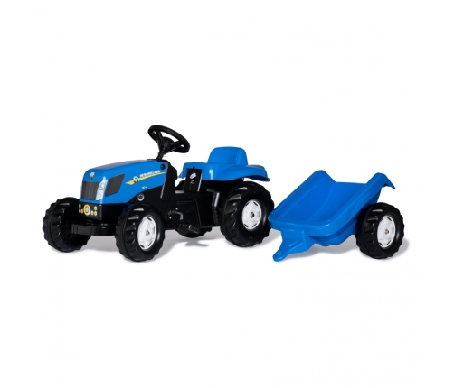 Traktors ar pedāļiem un piekabi Rolly Toys NH T 7040