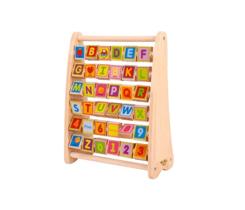 TOOKY TOY Alfabet Nauka Liter Cyfr Liczb Słów ABACUS