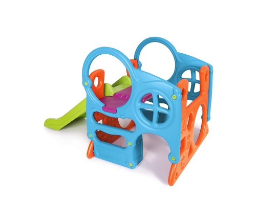 FEBER Duży Plac Zabaw Activity Center Zjeżdżalnia 100 cm Ścianka Wspinaczkowa Kształty