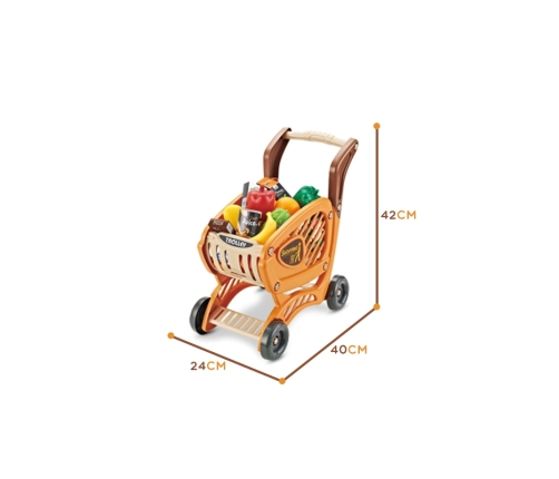 WOOPIE Sklep Supermarket Wózek Kasa Ruchome Elementy + 65 akc.