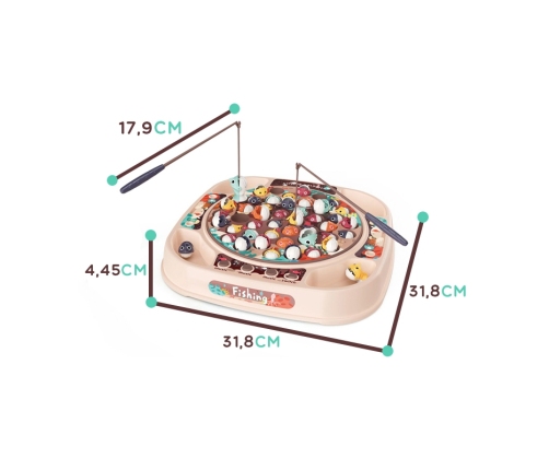 WOOPIE Gra Łowienie Rybek Zestaw 4 Wędki 50 el.