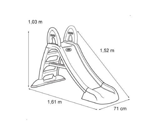 FEBER Zjeżdżalnia Ogrodowa Ślizg Wodny 152 cm