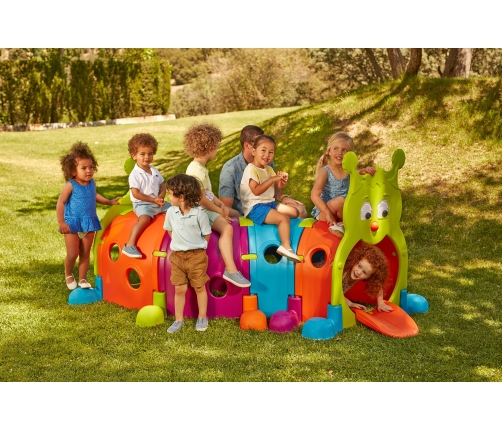 FEBER Duży Tunel dla dzieci Gąsienica XXL Modułowy Plac Zabaw