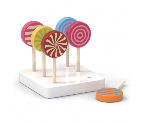 VIGA Drewniane Kolorowe Lizaki Zestaw 6 szt.