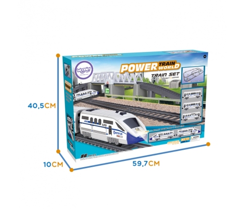 WOOPIE Kolejka Elektryczna Ogromny 914 cm Tor Most Tunel 86 el.