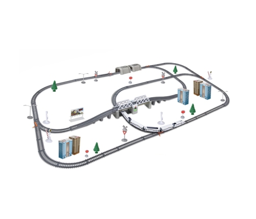 WOOPIE Kolejka Elektryczna Ogromny 914 cm Tor Most Tunel 86 el.