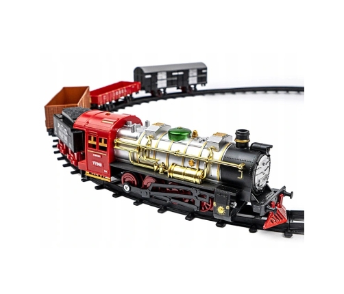 WOOPIE Klasyczny Pociąg Elektryczny Kolejka Tor Dźwięk Światło + 29 Akc.