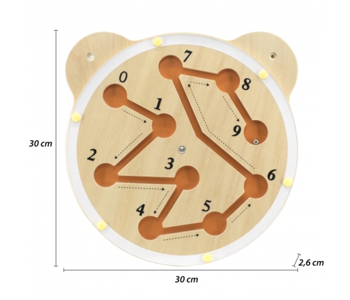 VIGA Drewniana Tablica Labirynt Certyfikat FSC Montessori