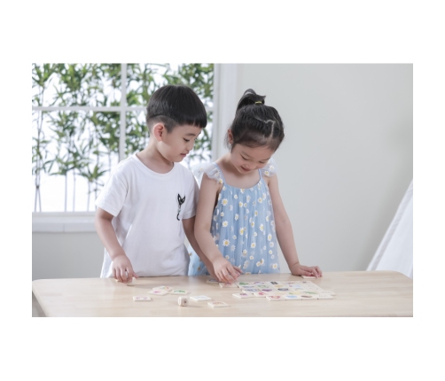 VIGA Gra Edukacyjna Układanka Ucząca Sortuj Zmysły 37 el. Montessori