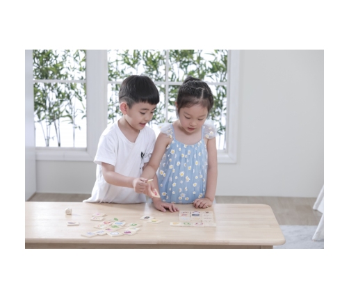 VIGA Gra Edukacyjna Układanka Ucząca Sortuj Zmysły 37 el. Montessori