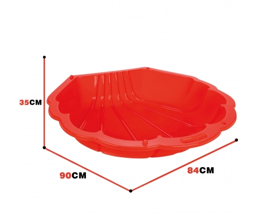 WOOPIE Piaskownica Basen Muszelka Czerwona 3w1 Suchy Basen 1 szt.