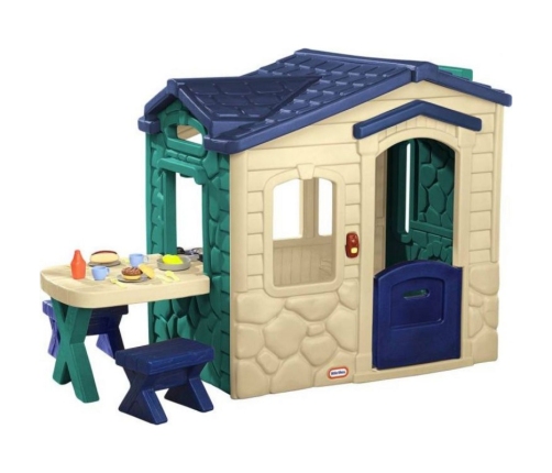 Little Tikes Domek Ogrodowy z PATIO z Magicznym Dzwonkiem Granatowo-zielony