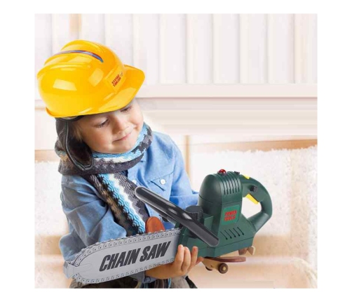 WOOPIE Duża Piła Łańcuchowa Zestaw Narzędzi Kask Okulary Rękawiczki