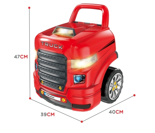 WOOPIE Wielka Ciężarówka Zestaw do Składania Montażu + Akcesoria 61 el.
