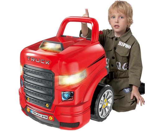 WOOPIE Wielka Ciężarówka Zestaw do Składania Montażu + Akcesoria 61 el.