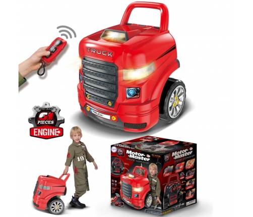 WOOPIE Wielka Ciężarówka Zestaw do Składania Montażu + Akcesoria 61 el.