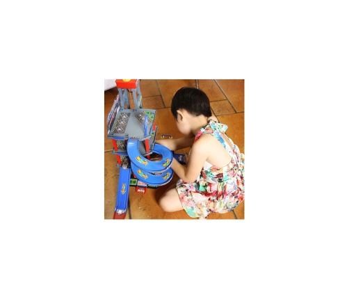 WOOPIE Wielopoziomowy Parking Garaż Myjnia Auta Helikopter + Akc.