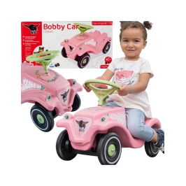 Stumjamā mašīna BIG Bobby Car Classic Flower Pink