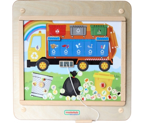 MASTERKIDZ Tablica Edukacyjna Segregacja Odpadów Montessori