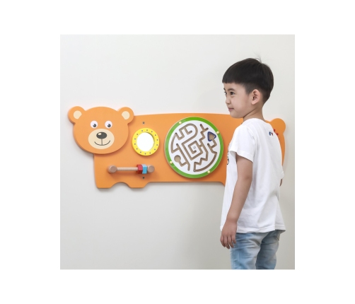 VIGA Tablica Sensoryczna Manipulacyjna Miś Certyfikat FSC Montessori