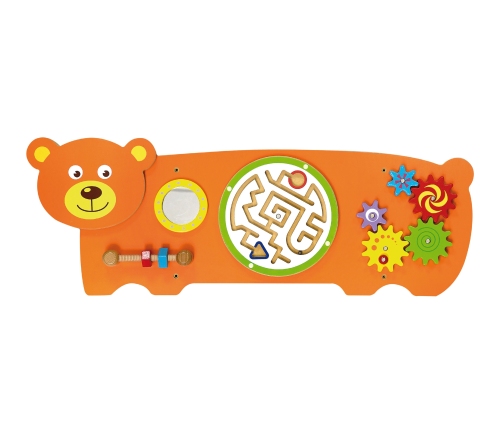 VIGA Tablica Sensoryczna Manipulacyjna Miś Certyfikat FSC Montessori