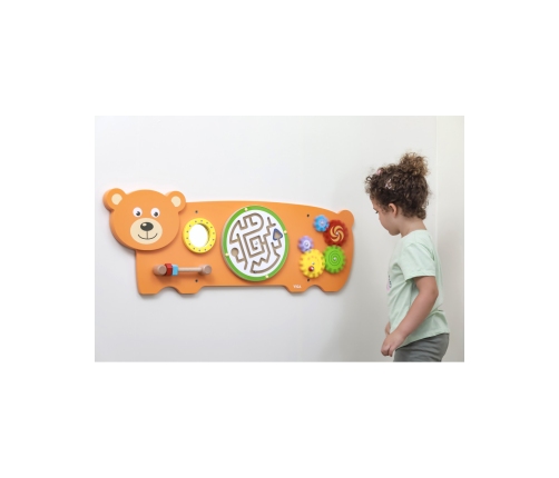 VIGA Tablica Sensoryczna Manipulacyjna Miś Certyfikat FSC Montessori