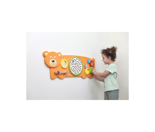 VIGA Tablica Sensoryczna Manipulacyjna Miś Certyfikat FSC Montessori