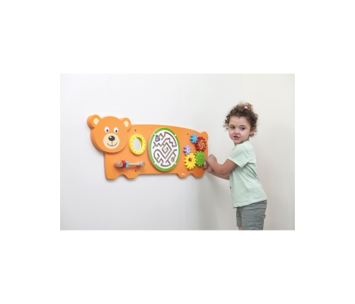 VIGA Tablica Sensoryczna Manipulacyjna Miś Certyfikat FSC Montessori