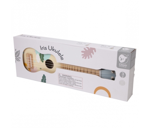 CLASSIC WORLD Drewniane Ukulele Gitara dla Dzieci Niebieskie