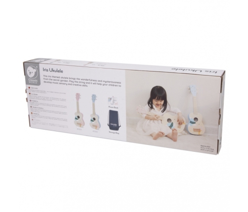 CLASSIC WORLD Drewniane Ukulele Gitara dla Dzieci Niebieskie