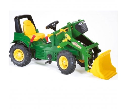 ROLLY TOYS John Deere Traktor na Pedały z Łyżką + Kamizelka Odblaskowa dla Dzieci Gratis