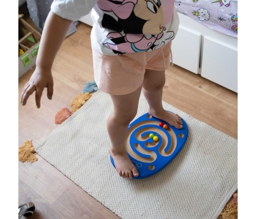 VIGA Sensoryczna Drewniana Deska do balansowania z labiryntem