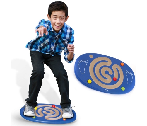 VIGA Sensoryczna Drewniana Deska do balansowania z labiryntem