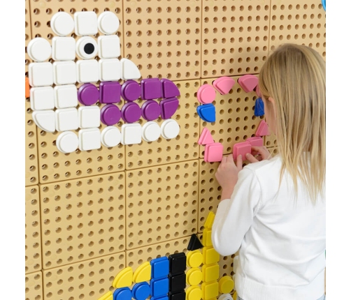 MASTERKIDZ Zestaw Kołeczki w kształcie figur geometrycznych 64szt do tablic STEM