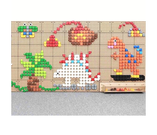 MASTERKIDZ Zestaw Kołeczki w kształcie figur geometrycznych 64szt do tablic STEM