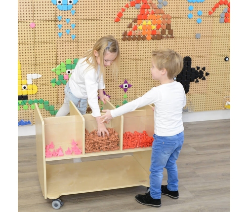 MASTERKIDZ Zestaw Kołeczki w kształcie figur geometrycznych 64szt do tablic STEM