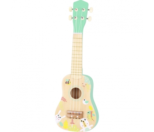 TOOKY TOY Drewniane Ukulele Gitara dla Dzieci 3+