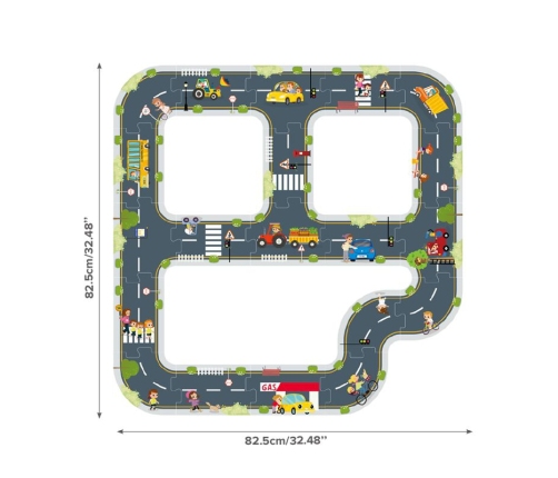 TOOKY TOY Droga Puzzle dla Dzieci Autostrada Makieta 21 el. Certyfikat FSC