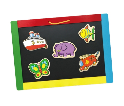 VIGA Drewniane magnesy pojazdy zestaw