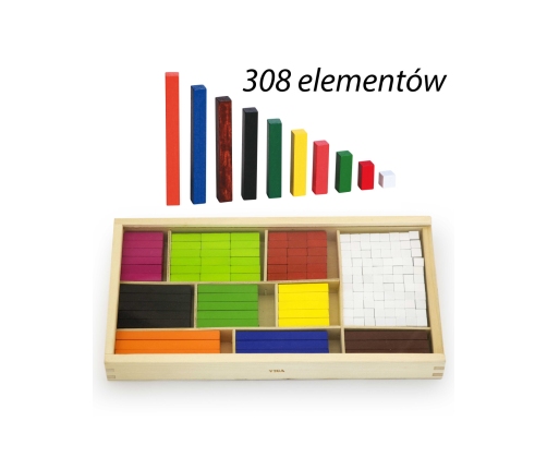 VIGA Drewniane Patyczki Edukacyjne Matematyczne Klocki Cuisenaire'a