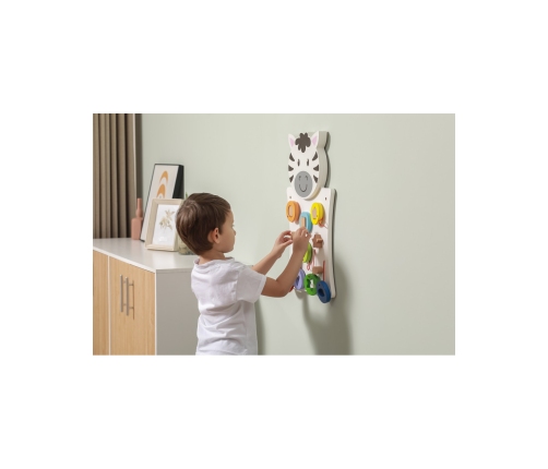 VIGA Drewniana Tablica Manipulacyjna Zebra Certyfikat FSC Montessori