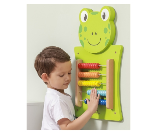 VIGA Drewniana Tablica Manipulacyjna Liczydło Żabka Certyfikat FSC Montessori