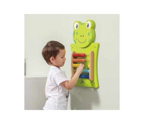 VIGA Drewniana Tablica Manipulacyjna Liczydło Żabka Certyfikat FSC Montessori