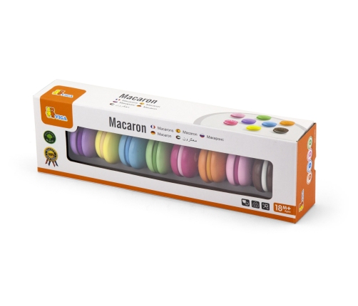 VIGA Drewniane Ciastka Kolorowe Ciasteczka Zestaw Makaroników 8 szt