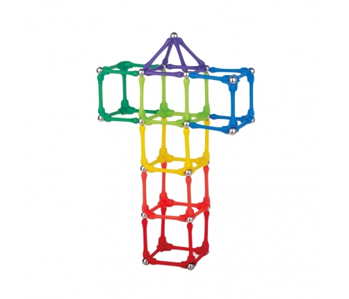 WOOPIE Klocki Magnetyczne Konstrukcyjne Układanka Kreatywna 110 el.