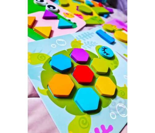 TOOKY TOY Puzzle 4 w 1 Układanka Klocki Mntessori